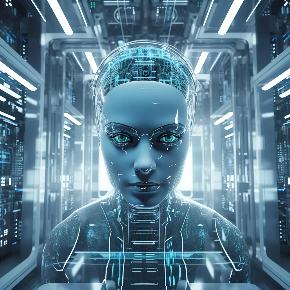 AI robot in datacenter
