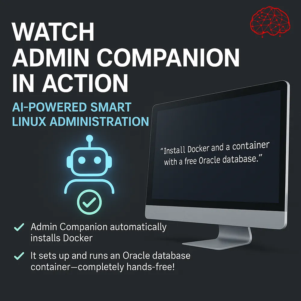 Admin Companion installs Docker and Oracle