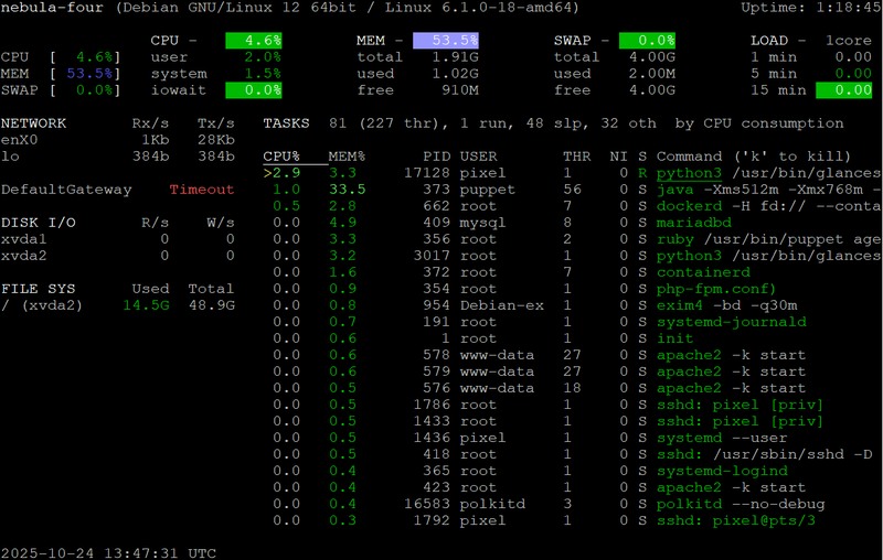 glances - screenshot