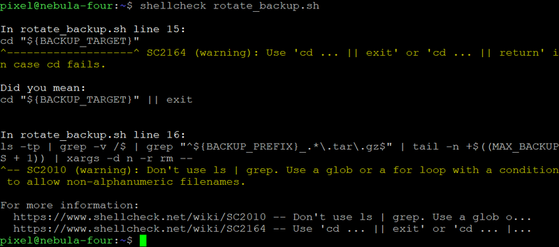 shellcheck - screenshot